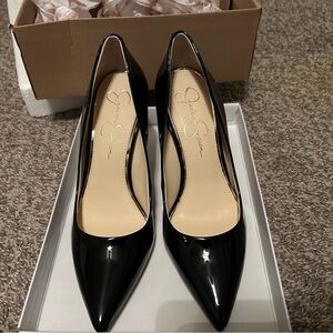 Jessica Simpson Glossy Black Heels